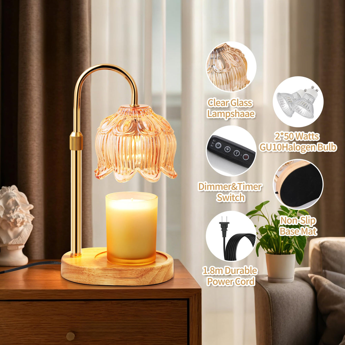 Candle Warmer Lamp with Timer D860870