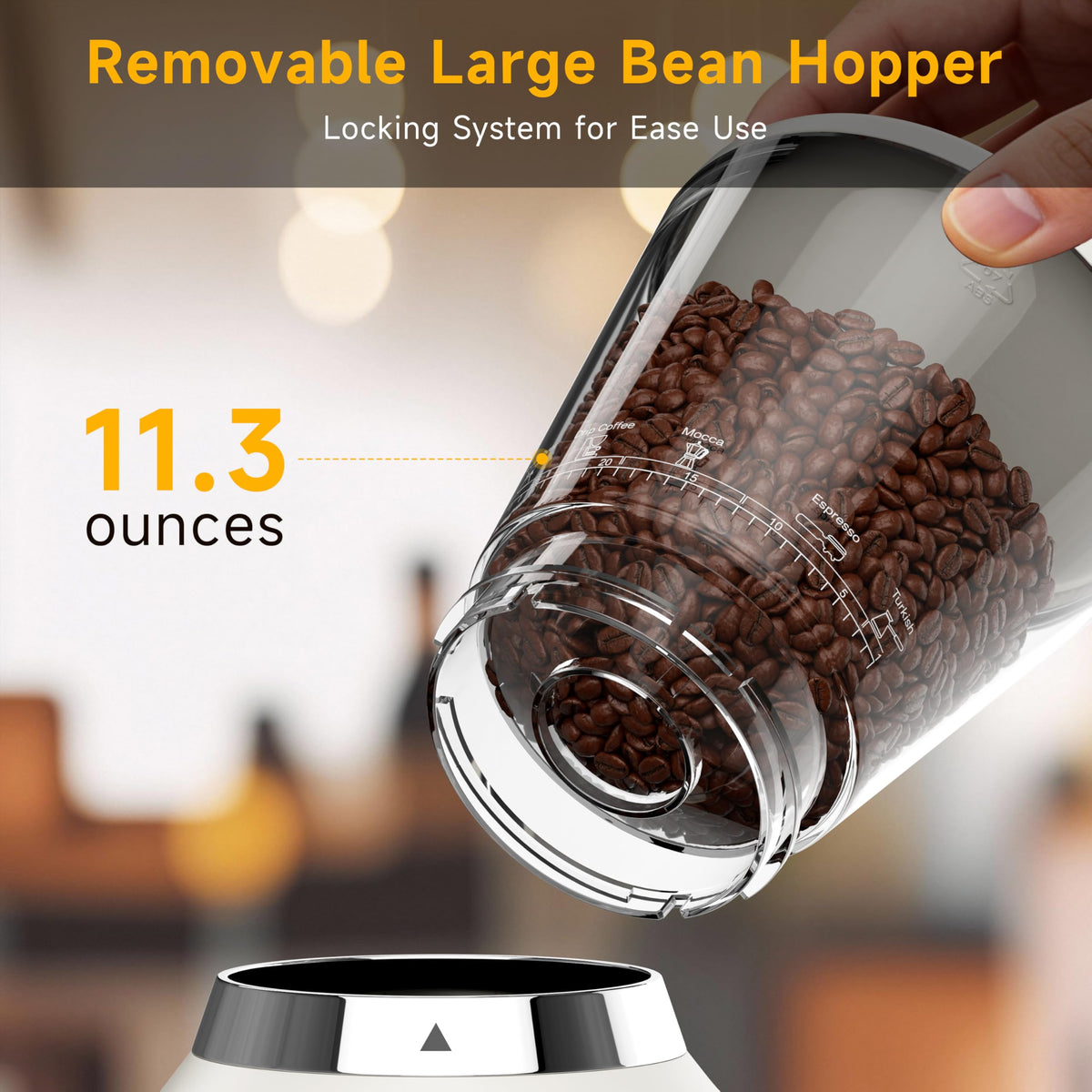 Conical Burr Coffee Grinder, 34 Settings M4200