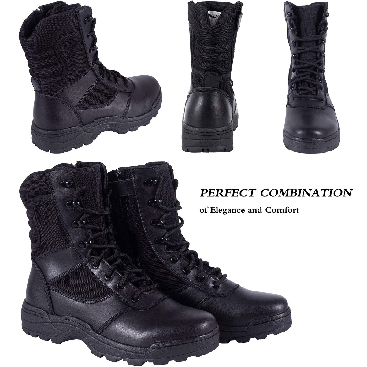 Men's Side Zipper Tactical Work Boots Z6246