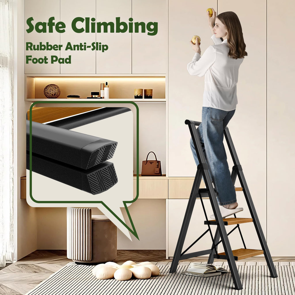 3 Step Aluminum Foldable Step Stool H31411