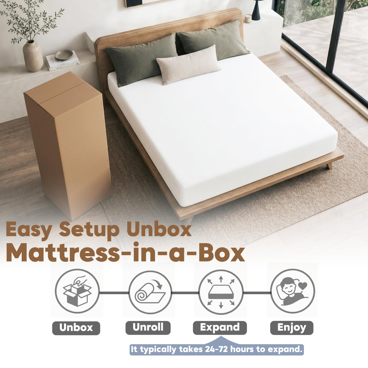 6 Inch Memory Foam Twin Mattress L555