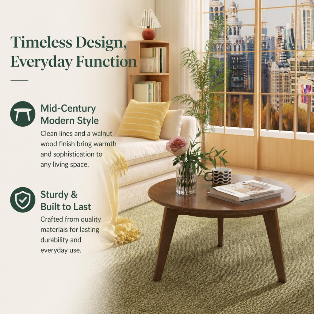 Solid Wood Round Coffee Table O788