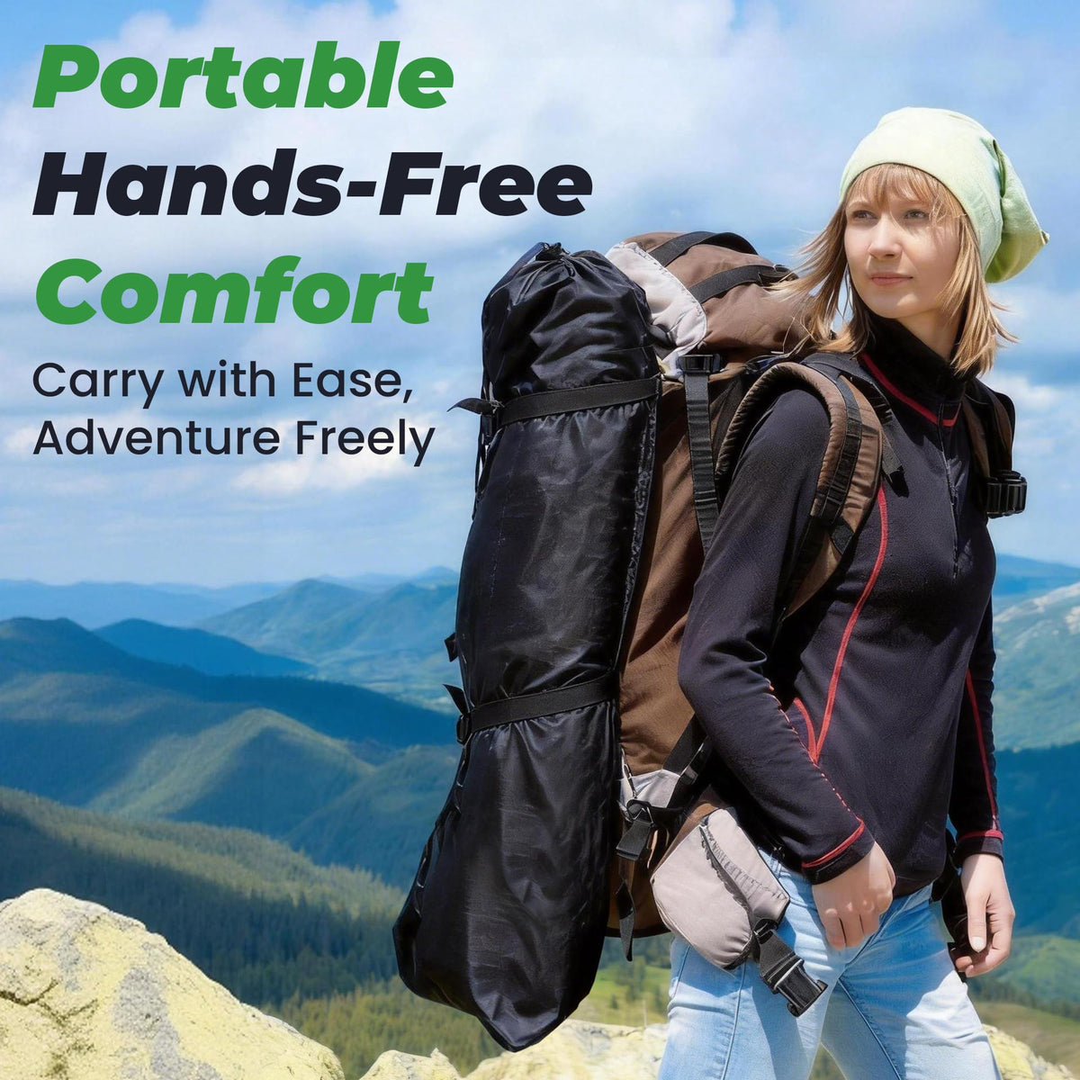 2 Pack Folding Camping Chair with Cup Holder & Carry Bag, Grass Green O50002
