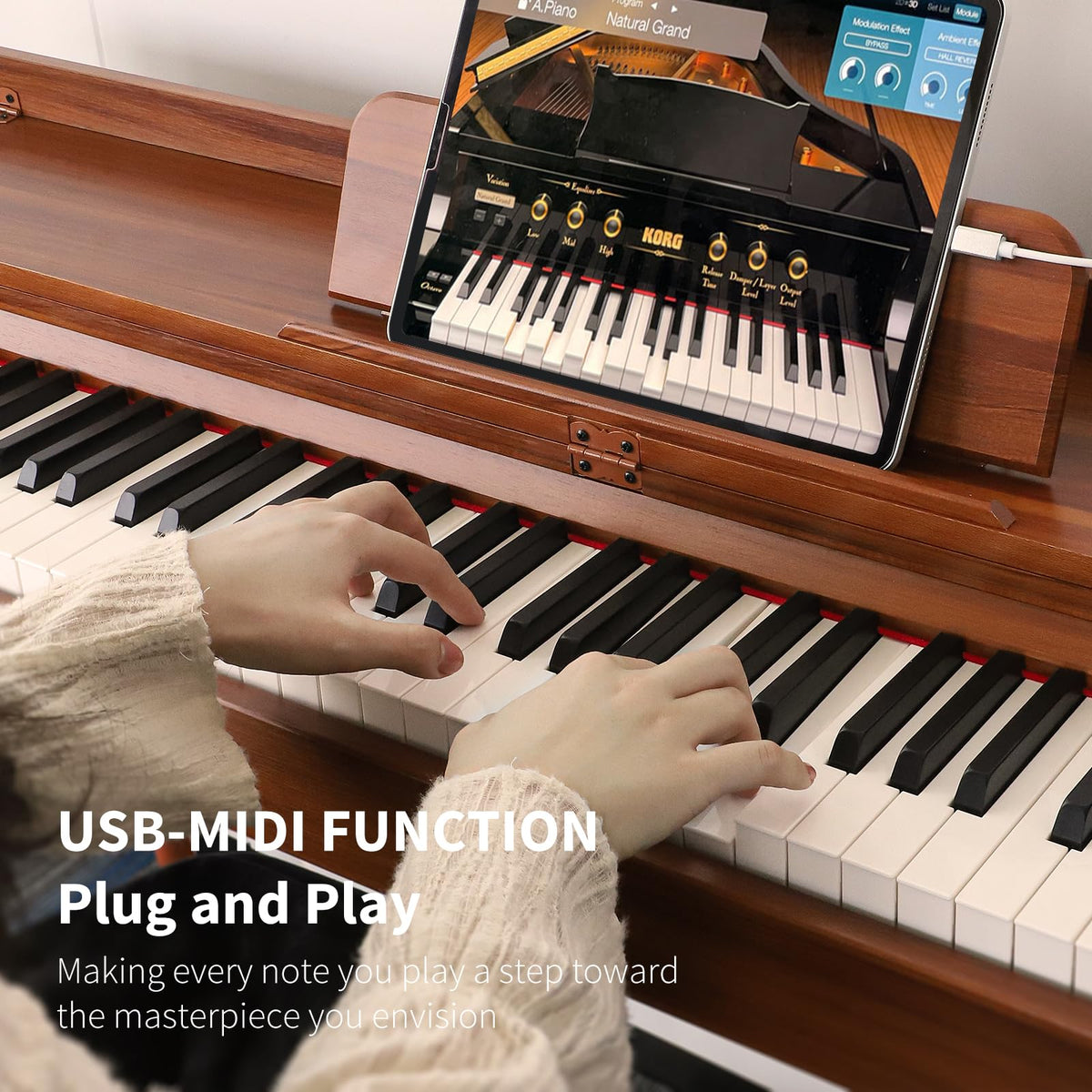 88-key Weighted Hammer-Action Digital Piano T5580