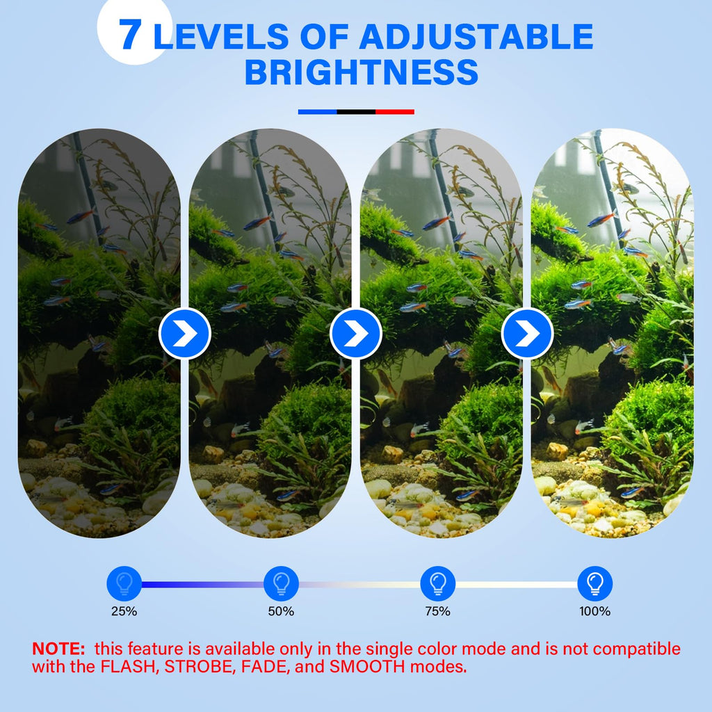 Aquarium Air Bubble Light and Magnetic Glass Clean Brush Y593630