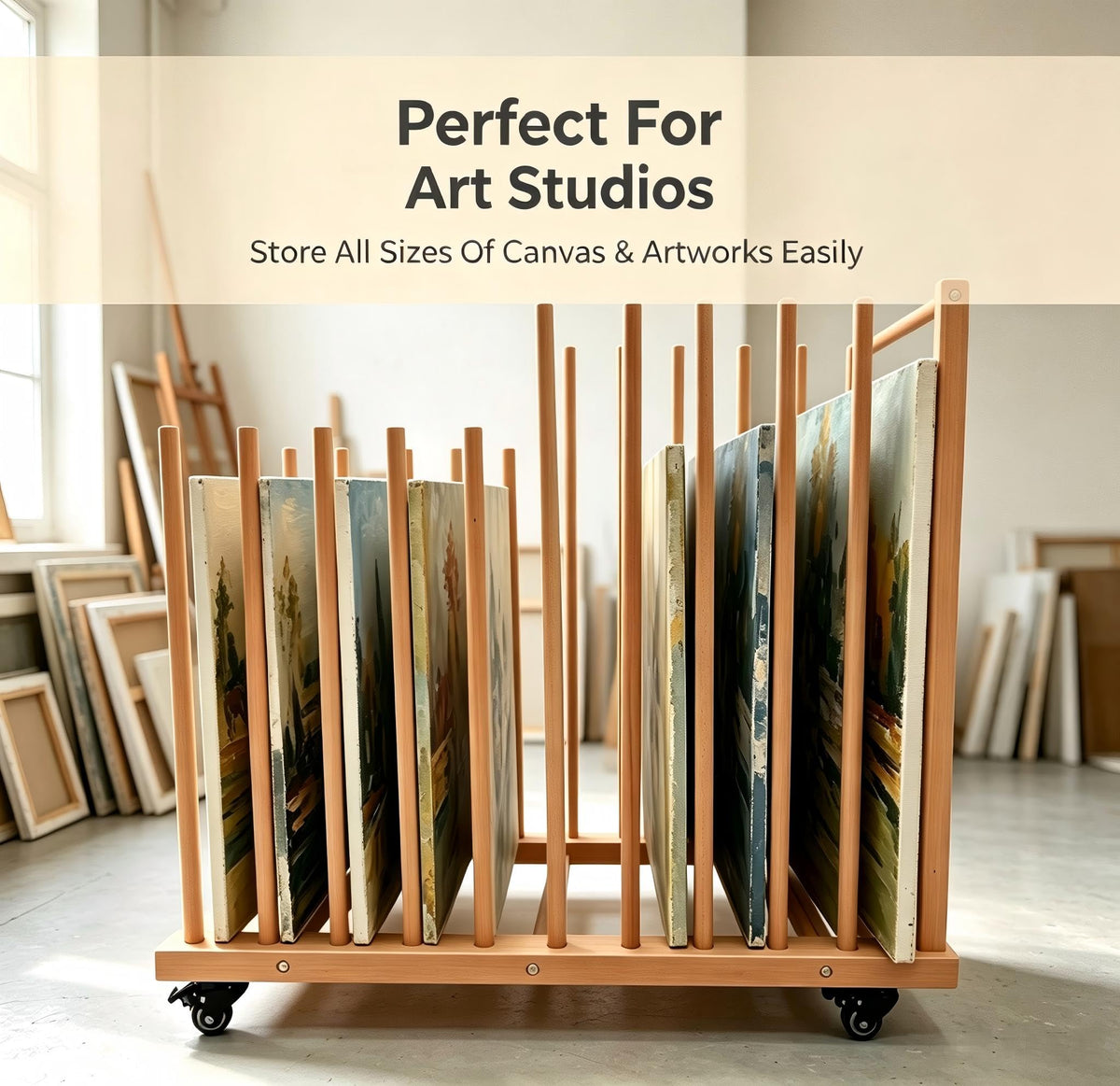 Art Storage Rack with Wheels S9616