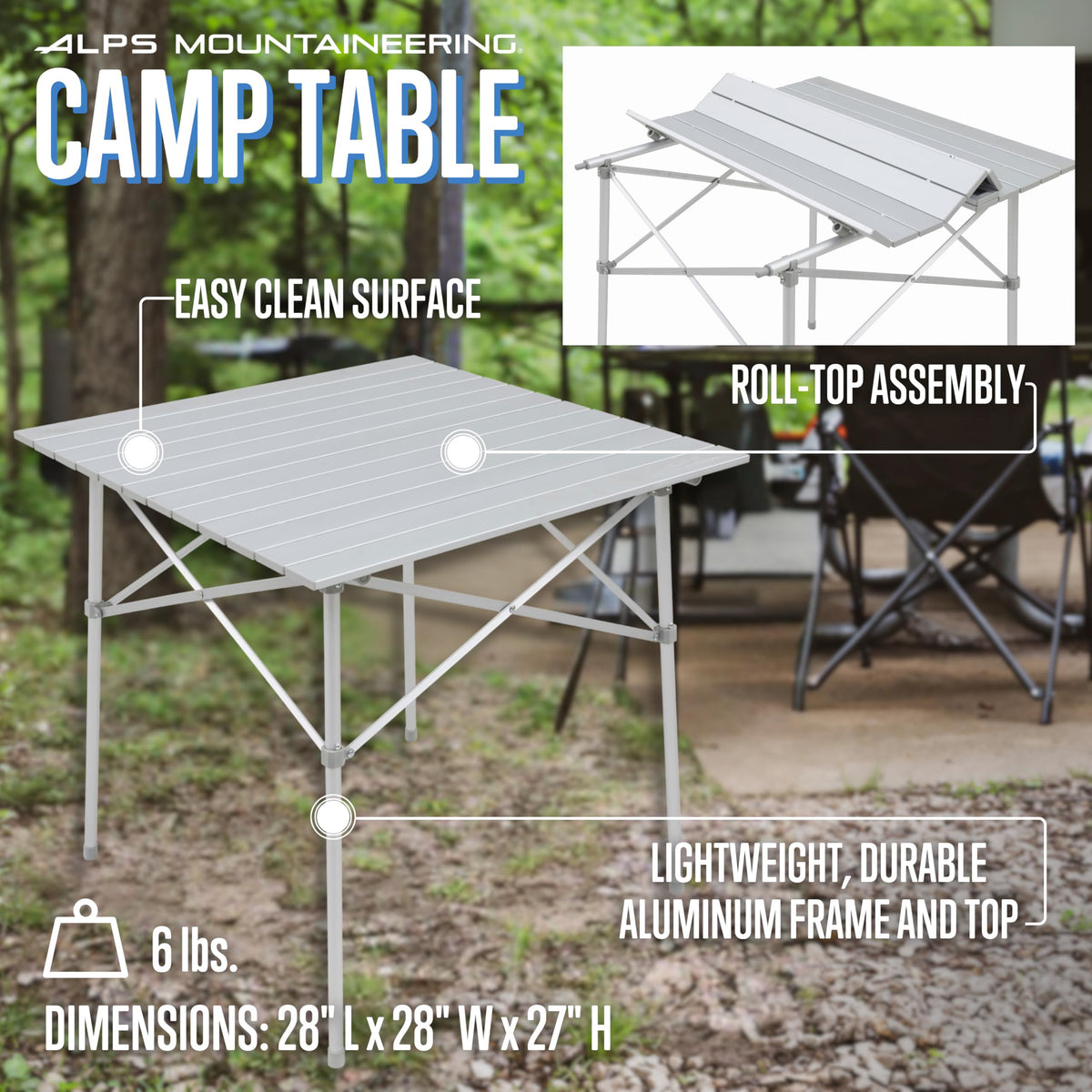 Aluminum Roll-Top Camp Table R96631