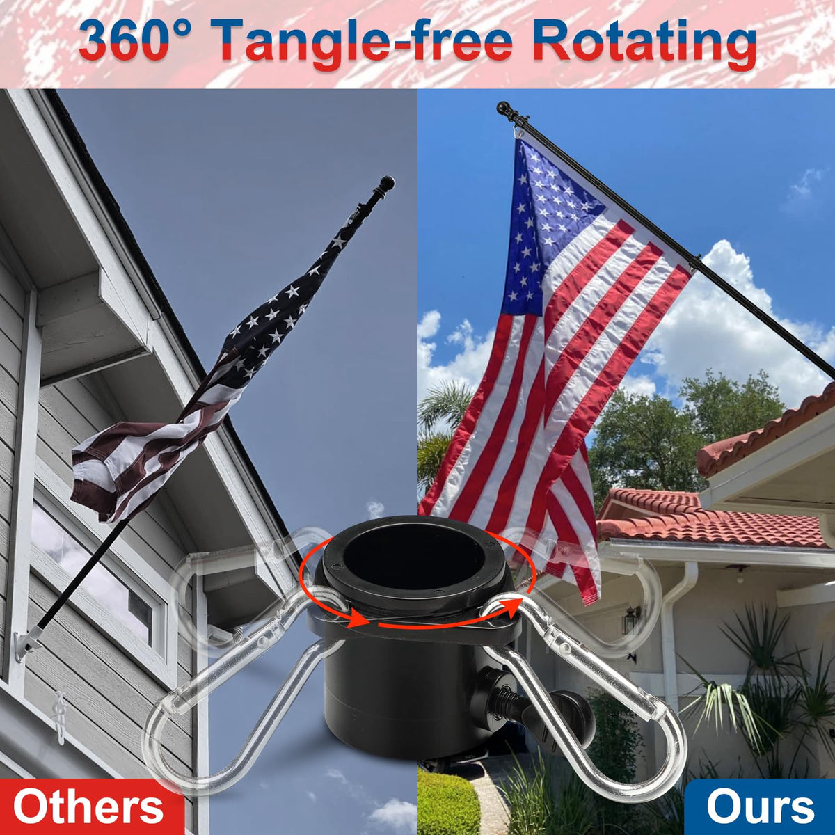 6FT Aluminum Flag Pole Kit with 3x5 US Flag R192978