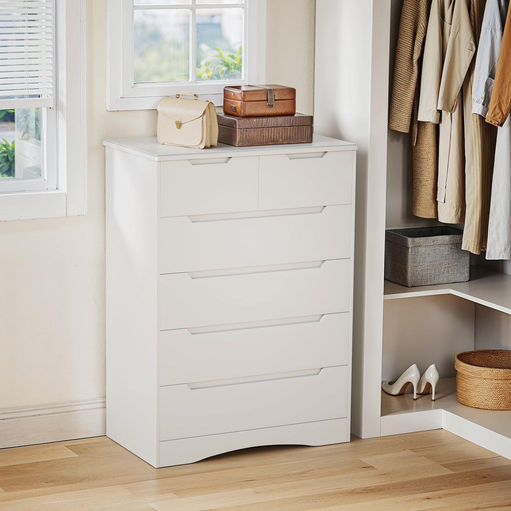 White 6 Drawer Dresser G186089