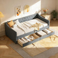 Upholstered Twin Size Daybed with Drawers L29392