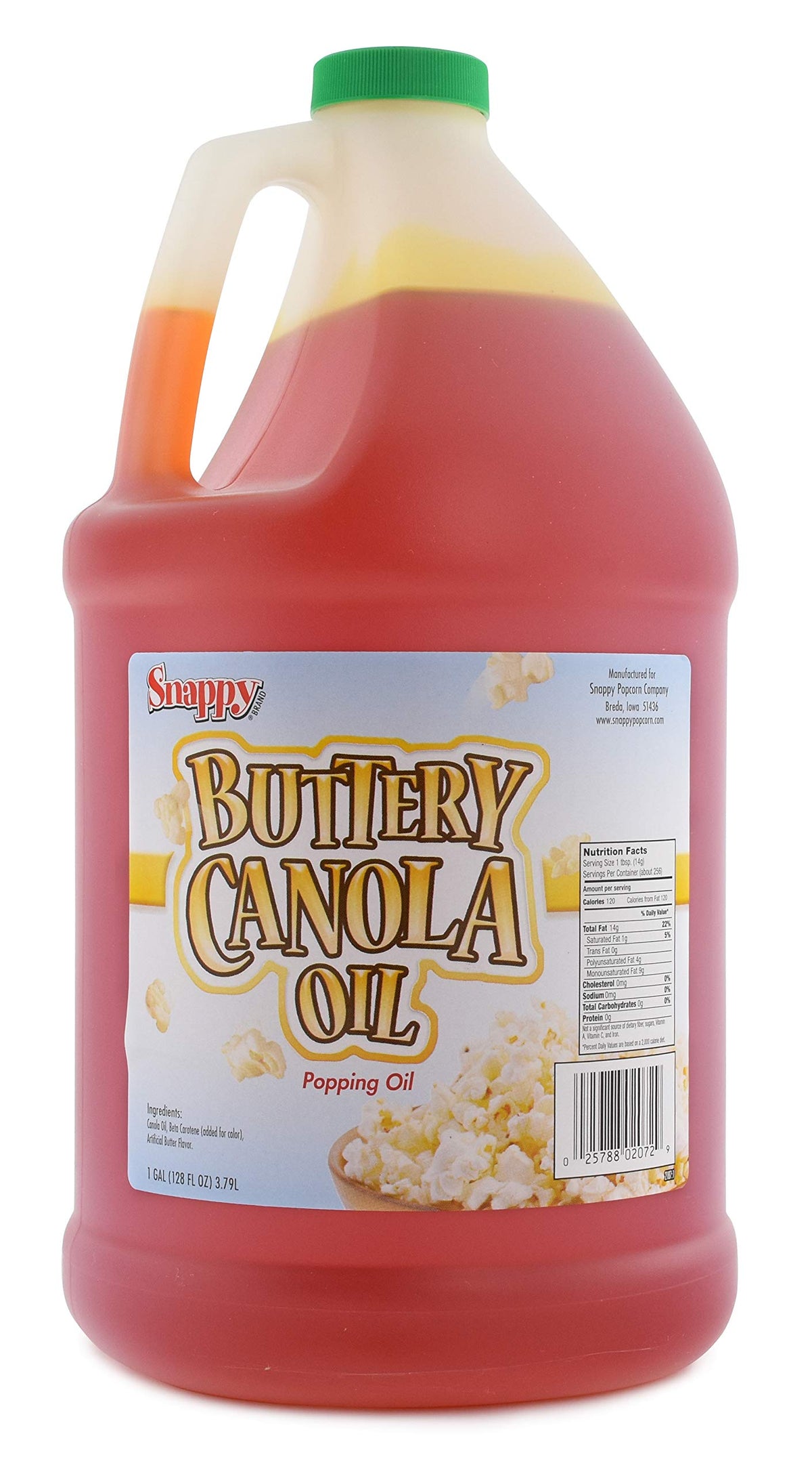 Canola Oil, Butter Flavored Popcorn Oil, 1 Gallon L93082