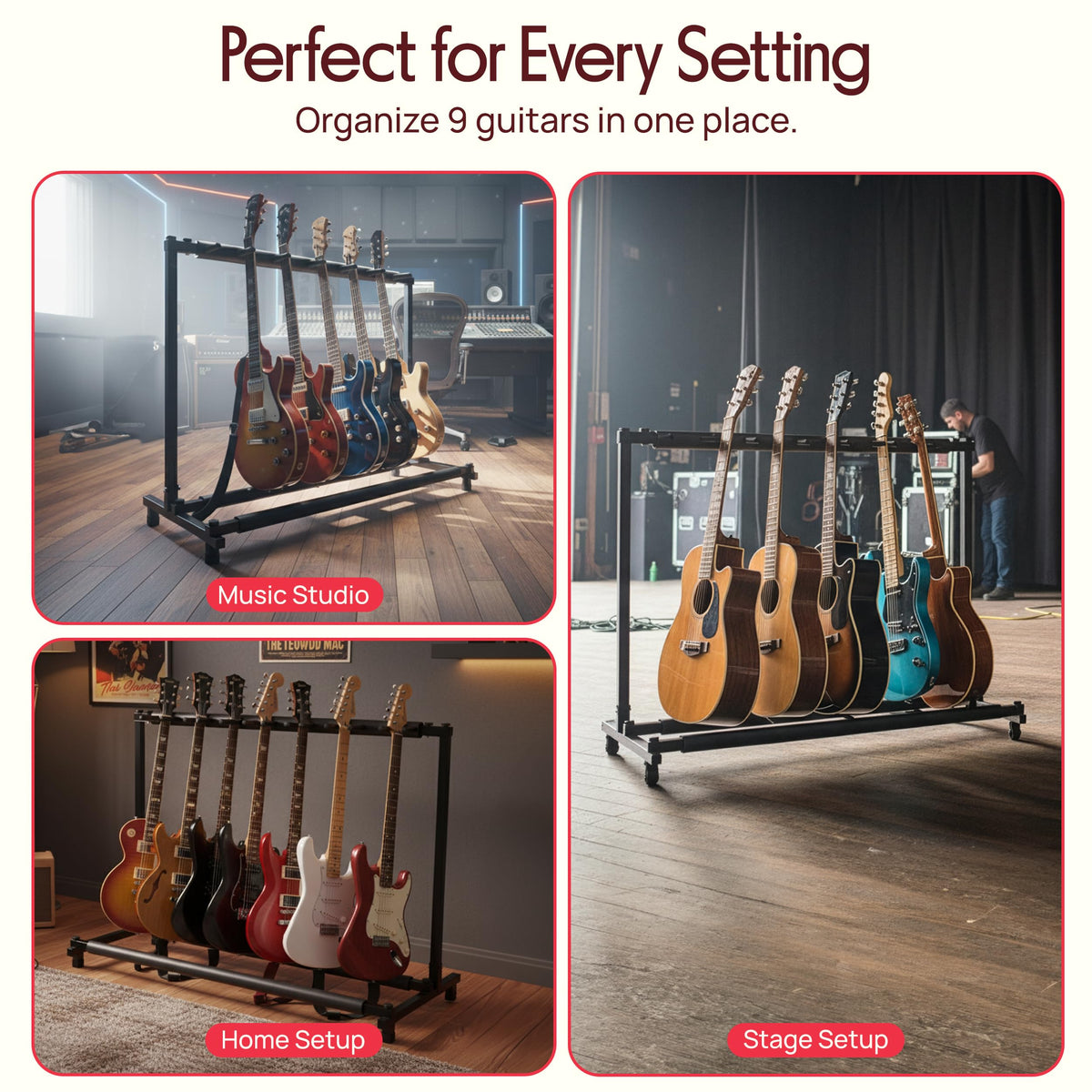 Foldable Universal Multi Guitar Stand O23328