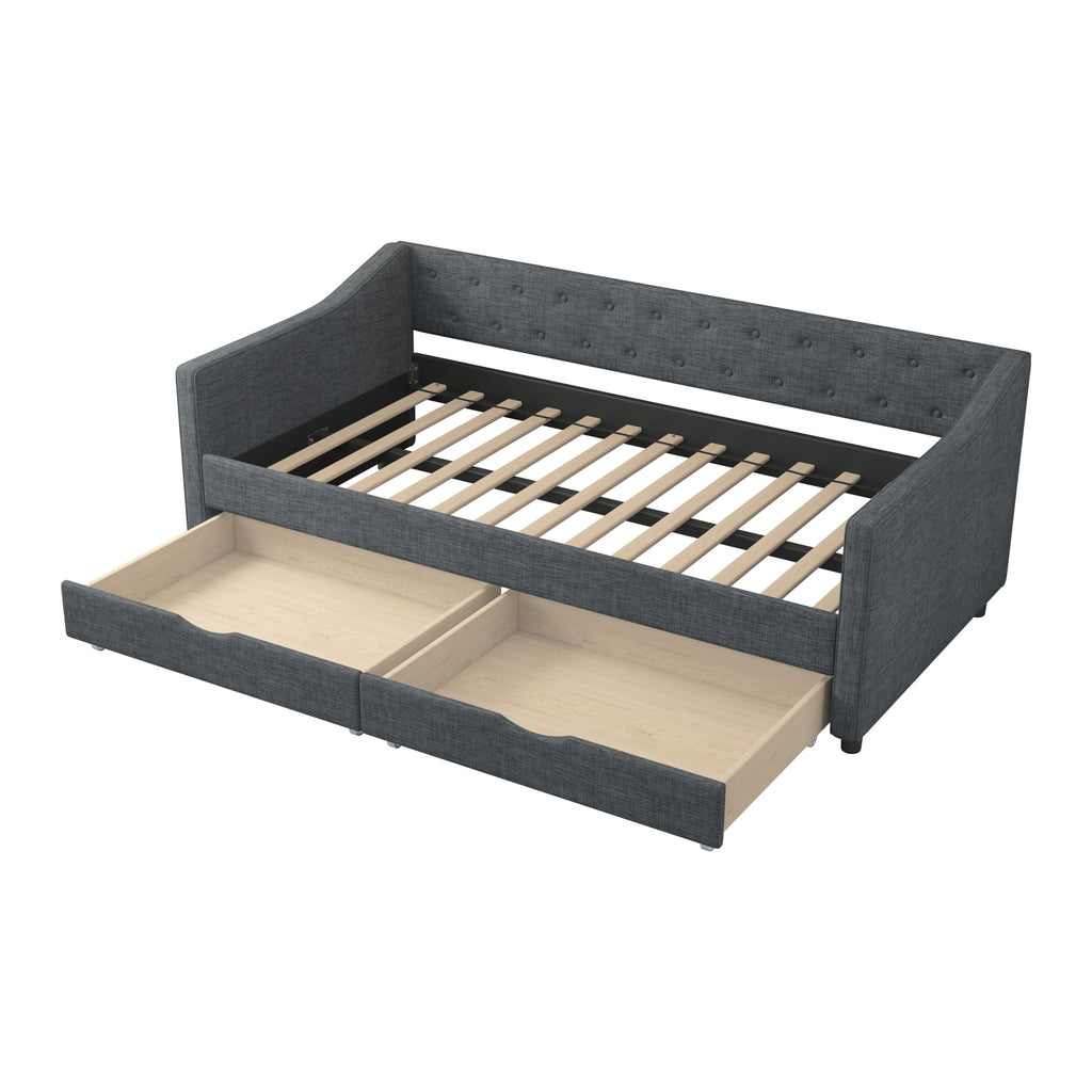 Upholstered Twin Size Daybed with Drawers L29392