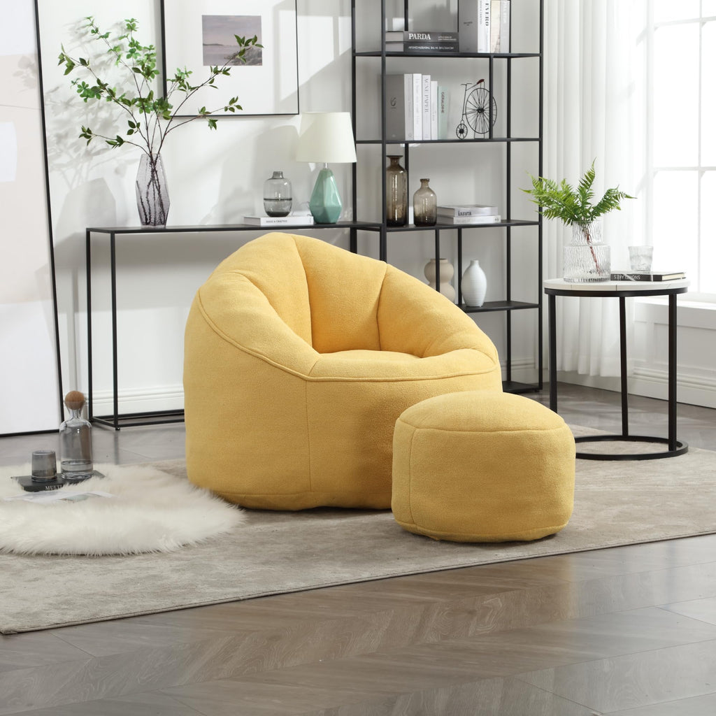 Microfiber Bean Bag Chair with Footrest S1999