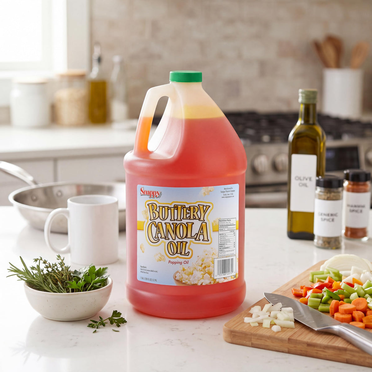 Canola Oil, Butter Flavored Popcorn Oil, 1 Gallon L93082