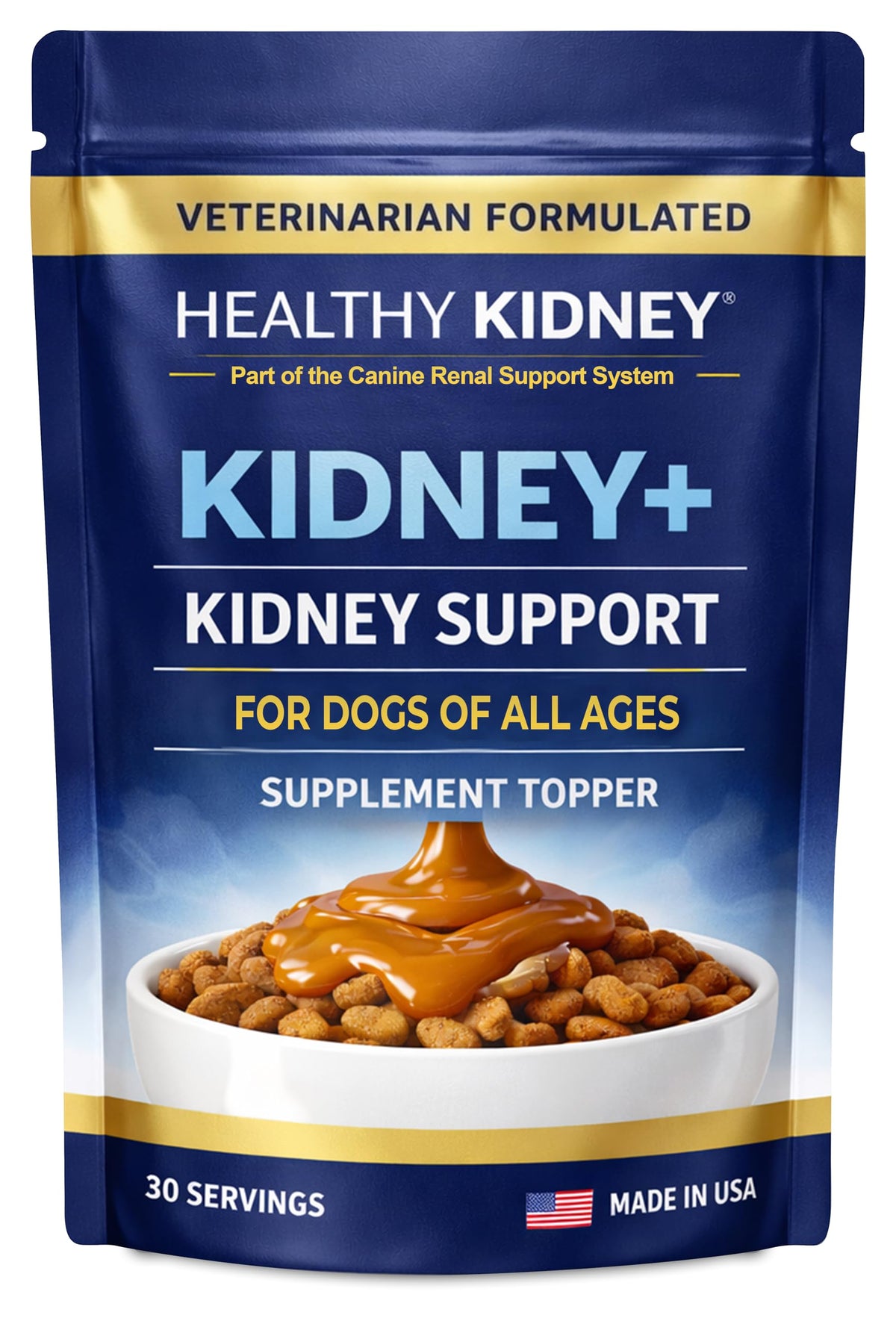 Dog Kidney Support Supplement Food Topper with Omega 3, Prebiotics, Fiber P91655