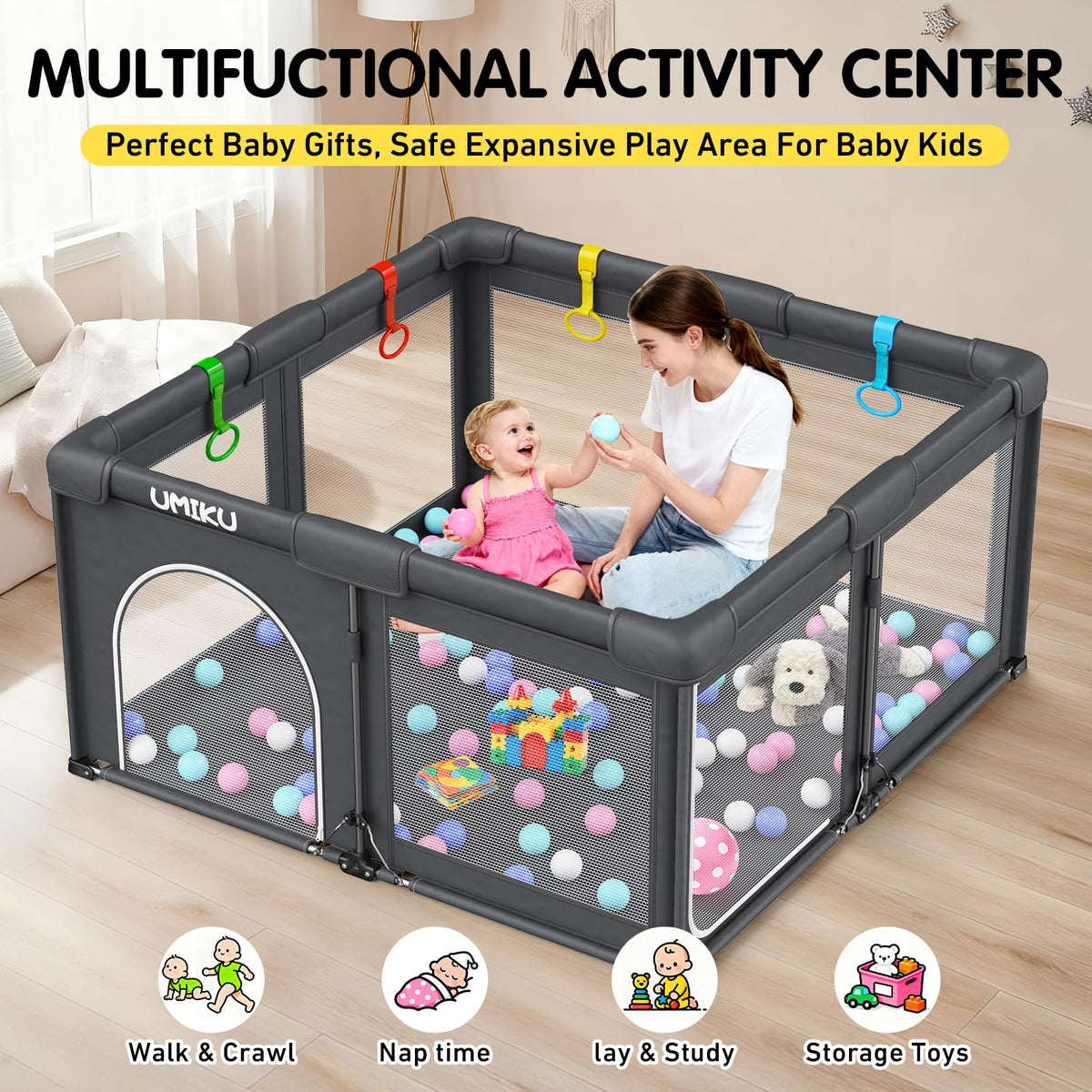 Foldable Baby Playpen 50X50 Q391