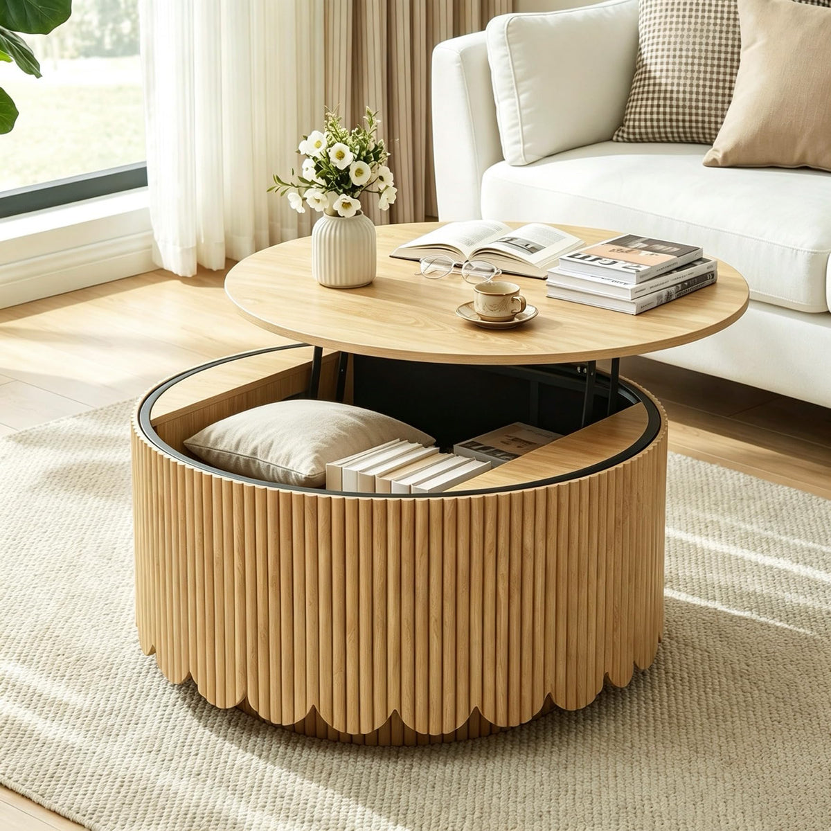 Lift Top Coffee Table with Storage Q332