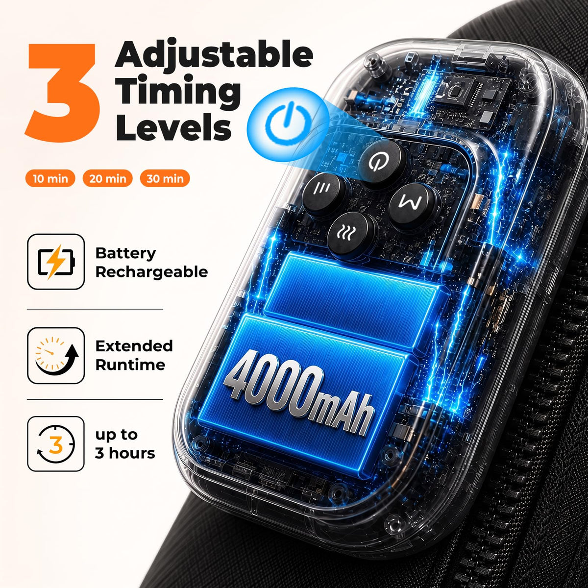 2 Pack 4-in-1 Air Compression Foot Massager with Heat N66755