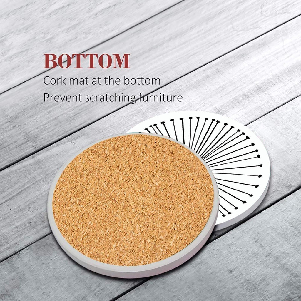 Set of 6 Ceramic Stone Coasters V2156