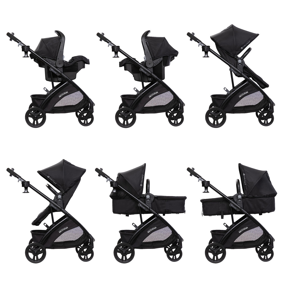 6-in-1 Modular Stroller Travel System with Infant Car Seat I90184