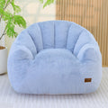 Light Blue Corduroy Bean Bag Chair Q891
