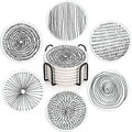 Set of 6 Ceramic Stone Coasters V2156