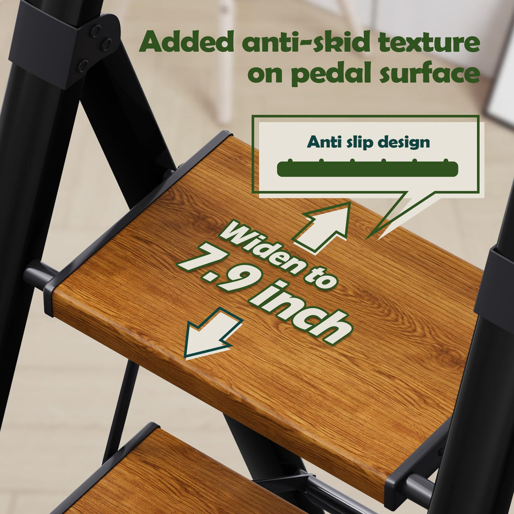 3 Step Aluminum Foldable Step Stool H31411