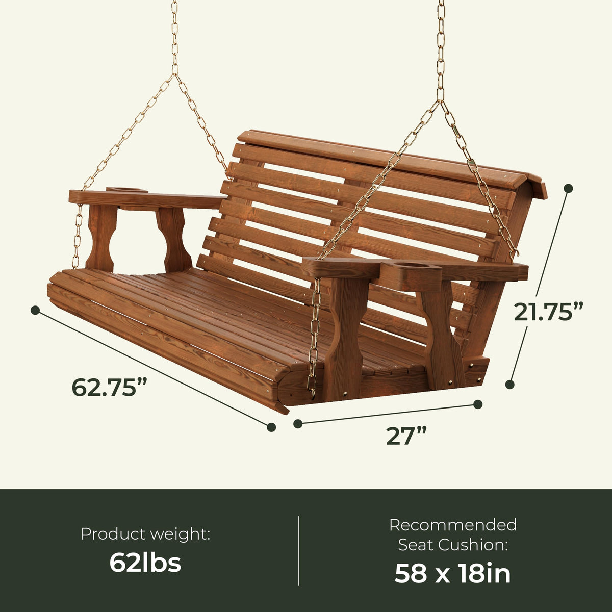 Heavy Duty 700 Lb Capacity Porch Swing X712