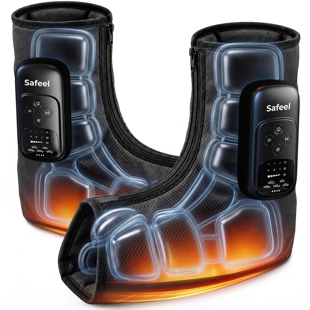 2 Pack 4-in-1 Air Compression Foot Massager with Heat N66755