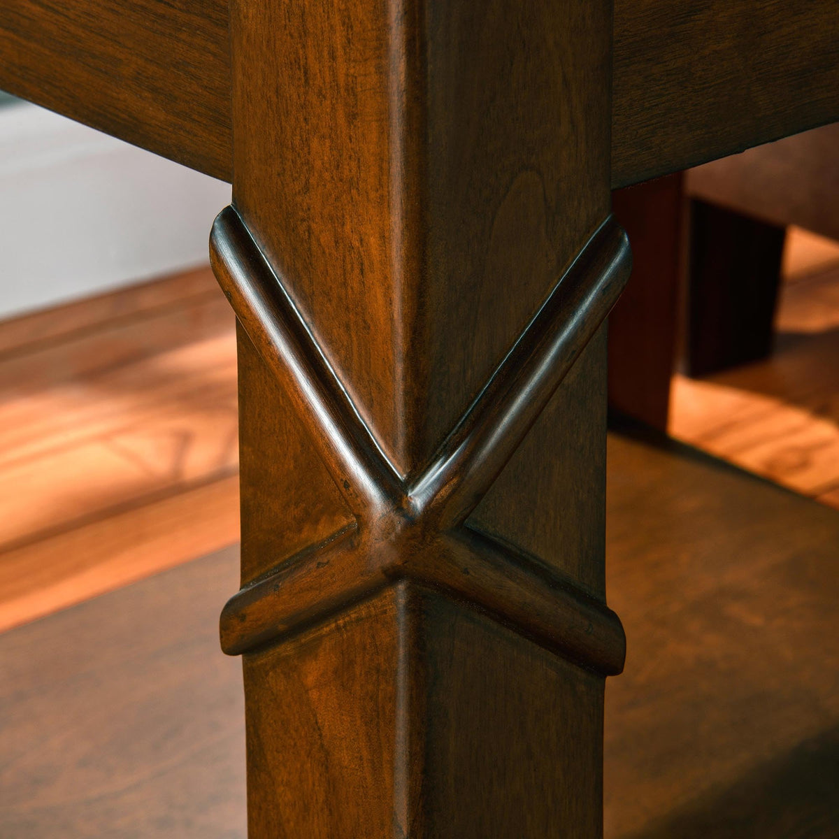 Solid Wood End Table with Storage Shelf J577278