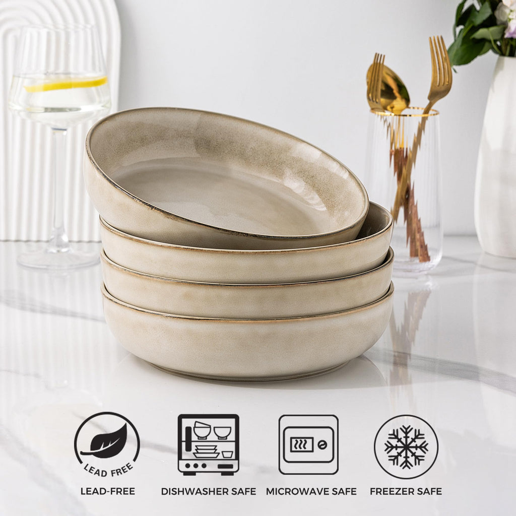 8.75'' 38oz Ceramic Pasta Bowls Set of 4 Q683640