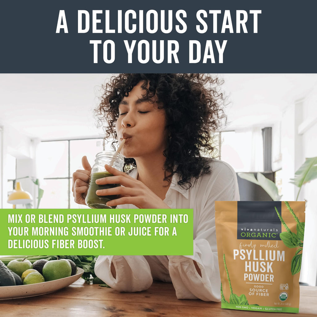 Organic Psyllium Husk Powder, 24 oz Y893963