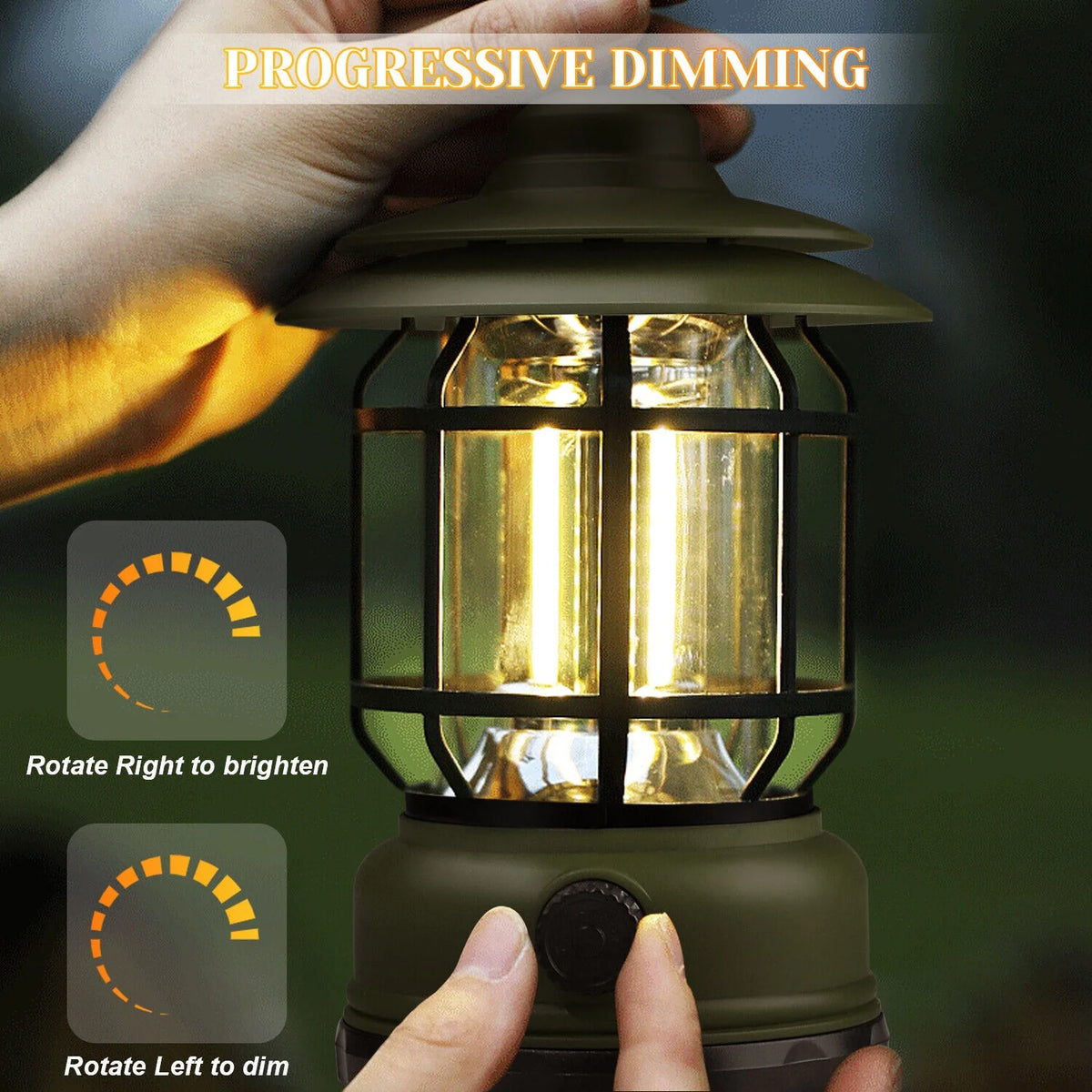 USB Rechargeable LED Camping Lantern Flashlight Lamp L113362