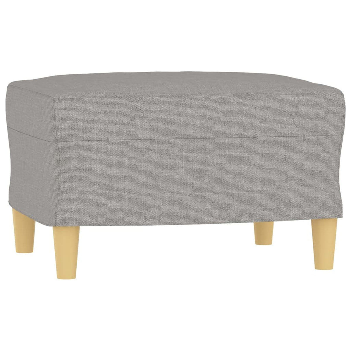 Fabric Padded Ottoman with Wood Legs Stool P1334