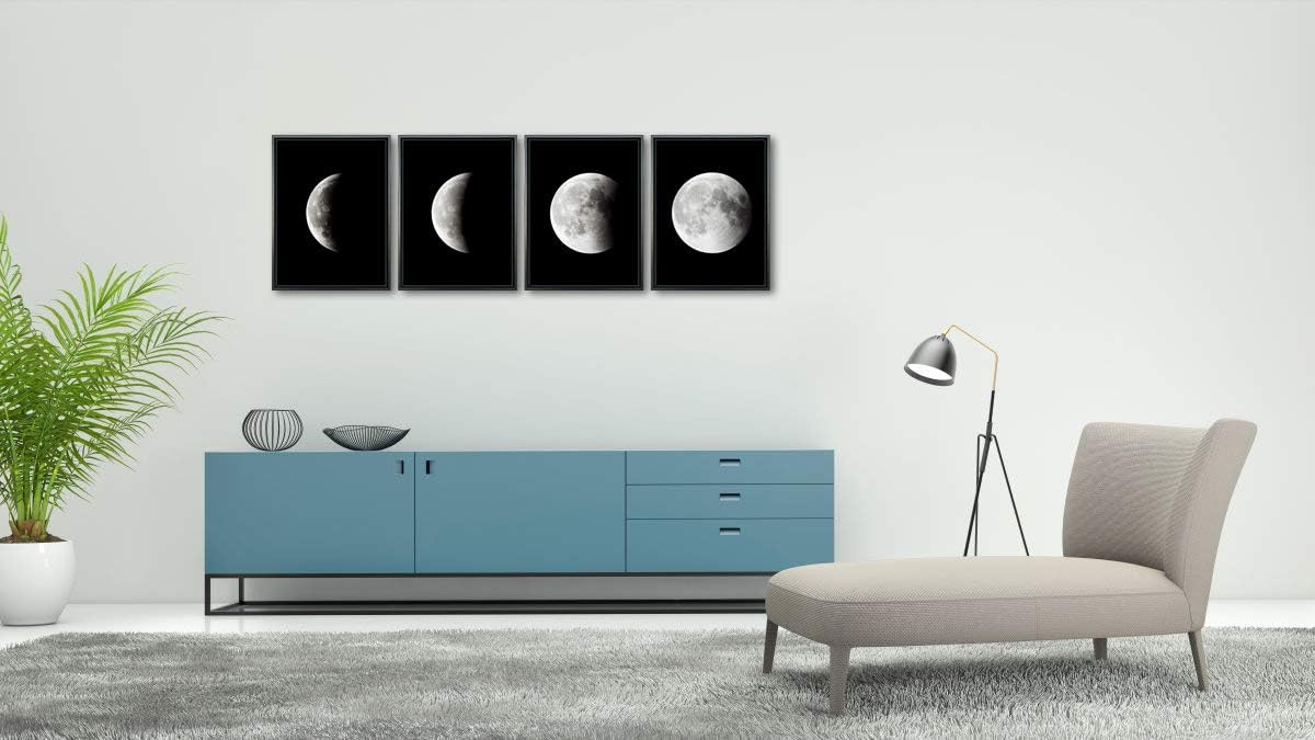 Moon Large Modern Giclee Canvas Prints Abstract Space Paintings on Stretched and Framed Canvas Wall Art U74812