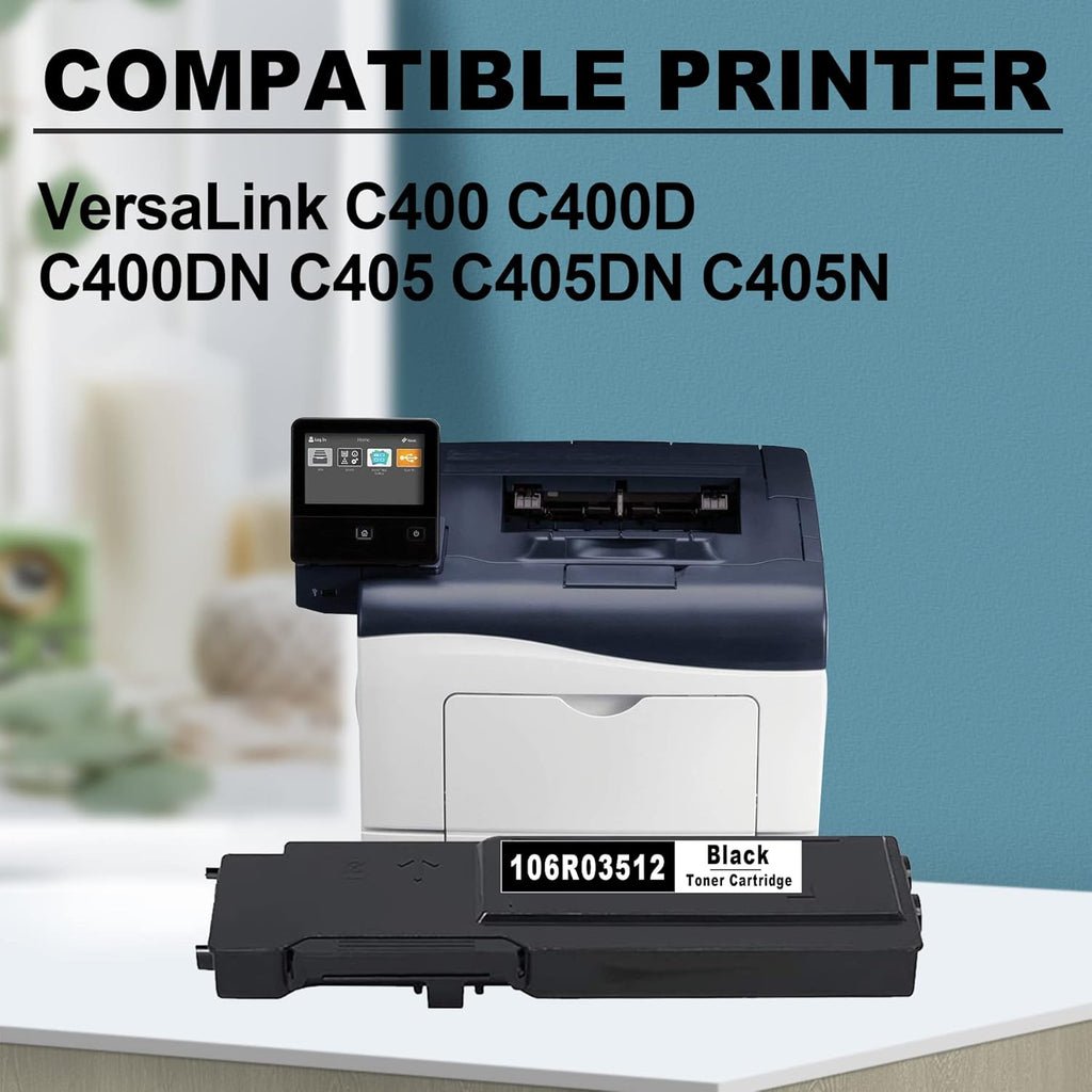 3 Pack Black Toner Cartridge for Xerox C400 C405 Printer R952