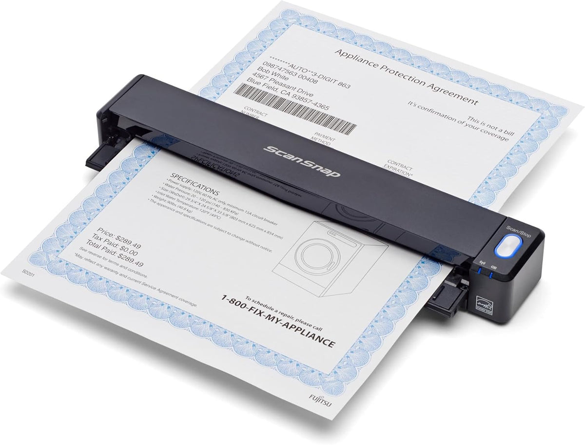Black Wireless Mobile Portable Scanner J1368