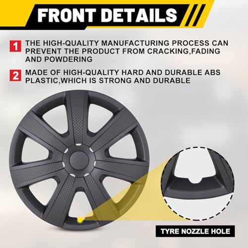 15 Inch Silver ABS Wheel Covers Set of 4 I2198