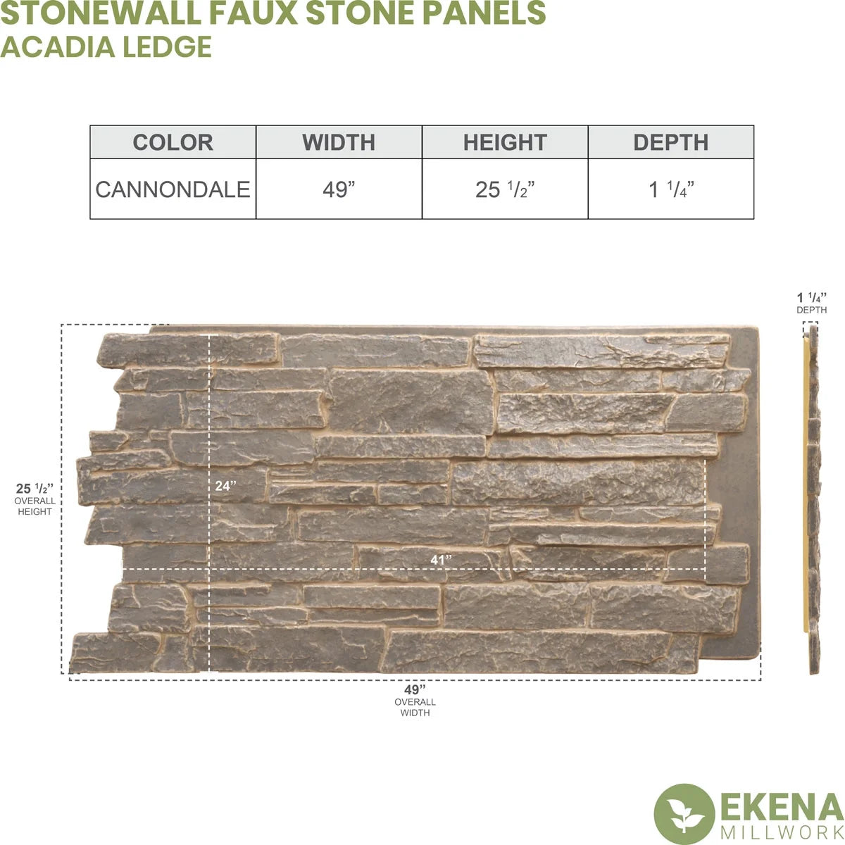 Faux Stone Siding Panel I16678