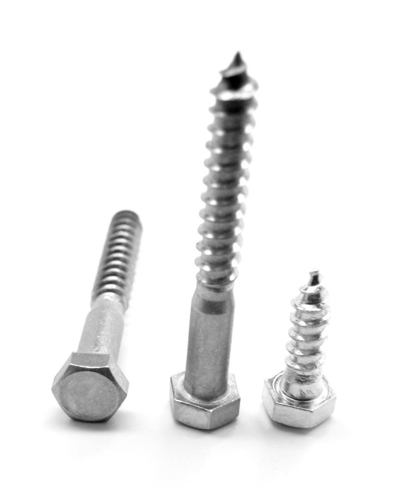 3/8x22-7 x 2 1/2x22 Hex Lag Screw Stainless Steel 316 C497