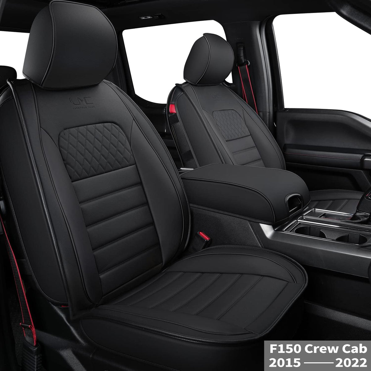 Black 2 pcs Front Seat Covers W91219