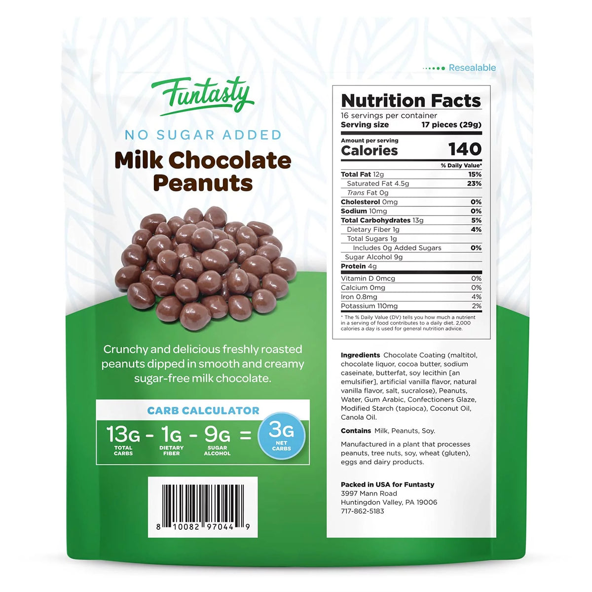 Sugar Free Milk Chocolate Covered Peanuts 1 Pound D272851