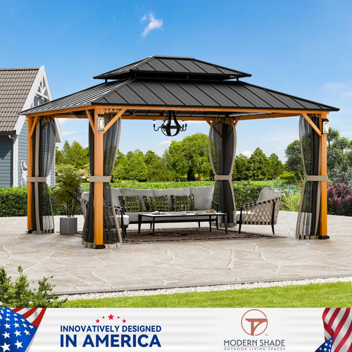 12x14 Hardtop Gazebo with LED Lights K155021