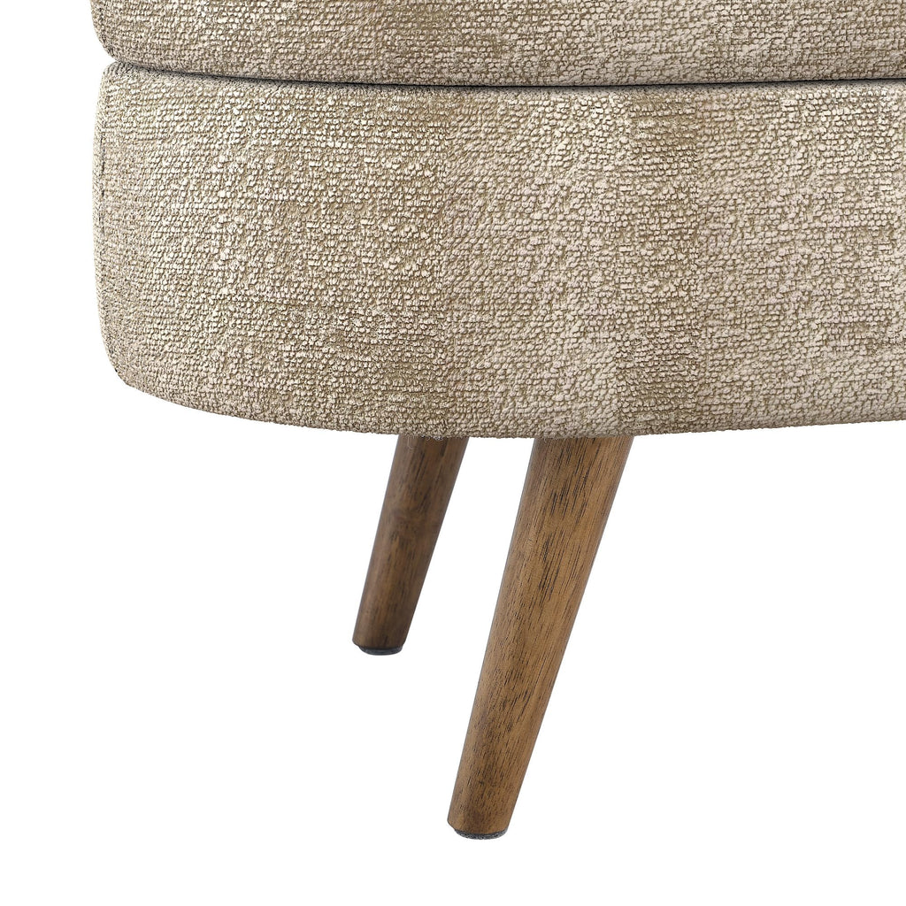 Oval Storage Bench with Rubber Wood Legs K221