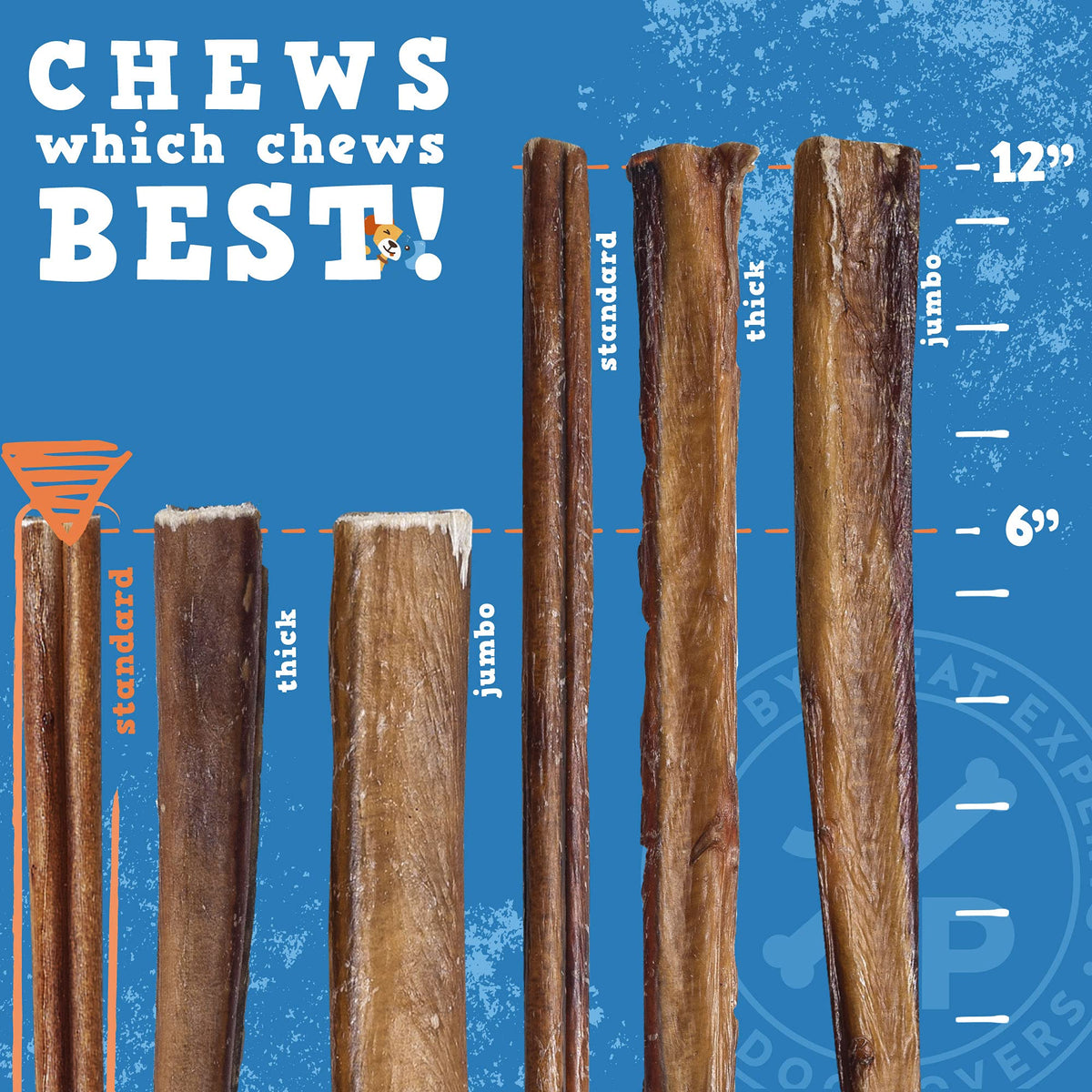 6 Inch Bully Sticks for Dogs 25 Ct J247893