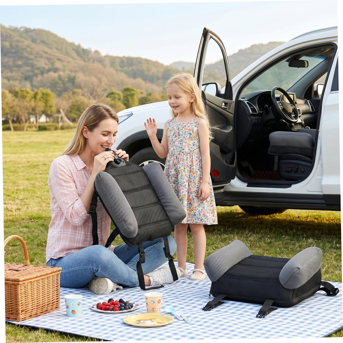 Backless Inflatable Portable Booster Seat L439370