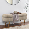 Oval Storage Bench with Rubber Wood Legs K221