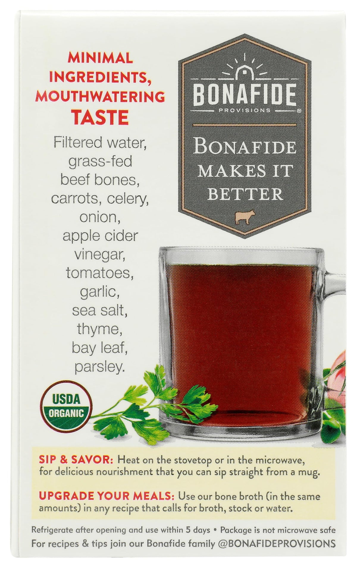 Organic Beef Bone Broth 16.9 Ounce Q3321