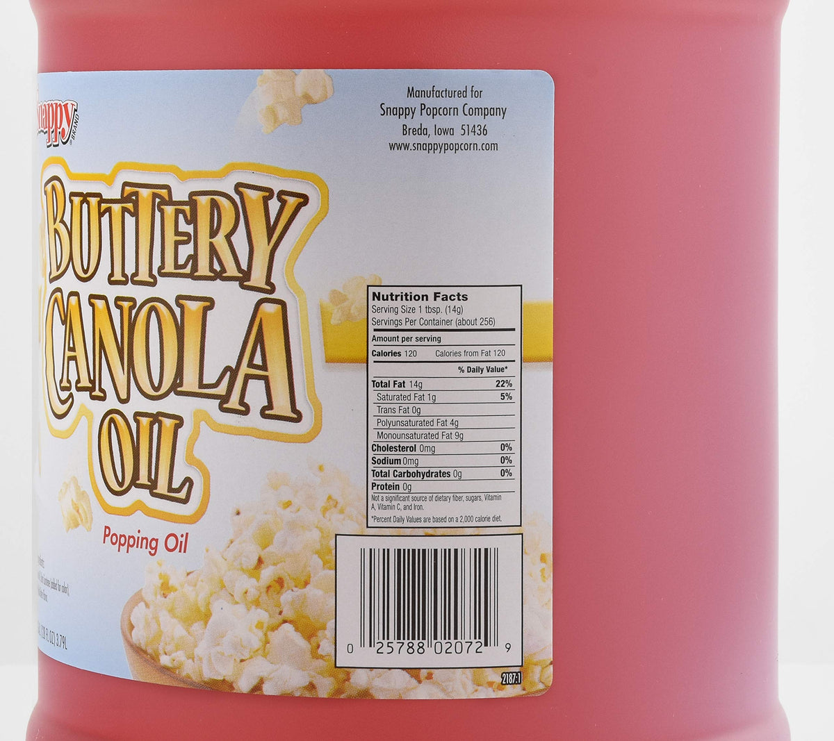 Canola Oil, Butter Flavored Popcorn Oil, 1 Gallon L93082